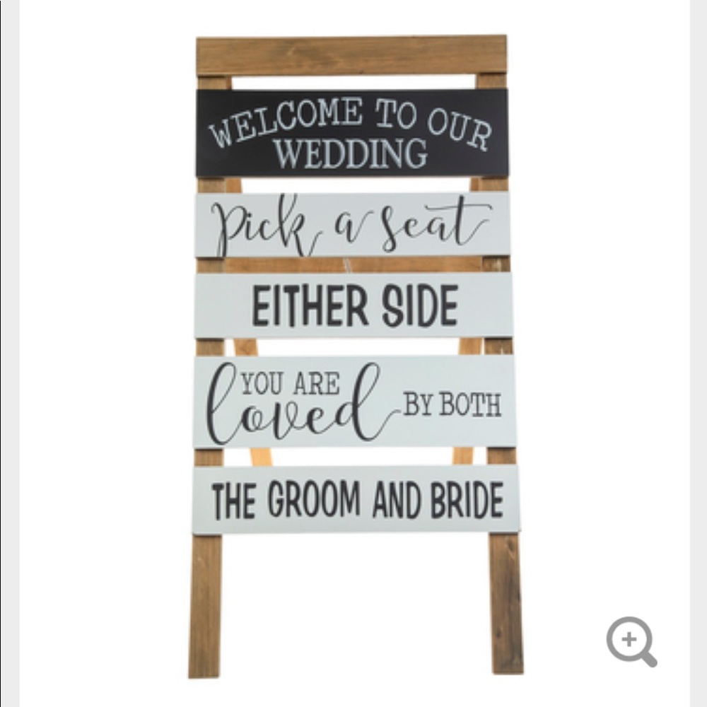 COPY - Pick a seat not a side wedding sign